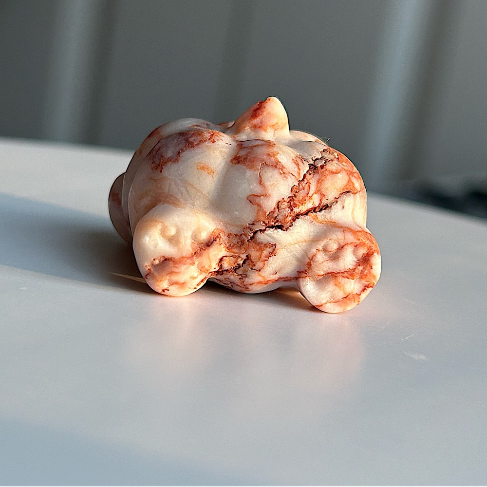 Red Vein Jasper- Mini Pumpkin Carriage Carving #2